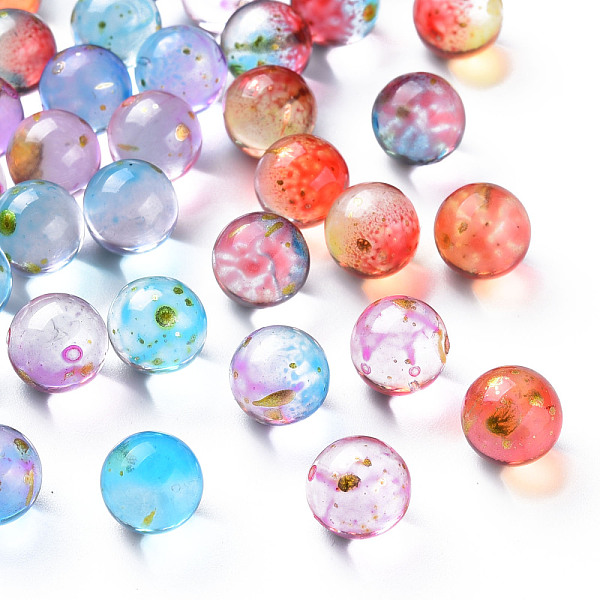

PandaHall Transparent Acrylic Beads, No Hole, Round, Mixed Color, 8mm Acrylic Round Multicolor