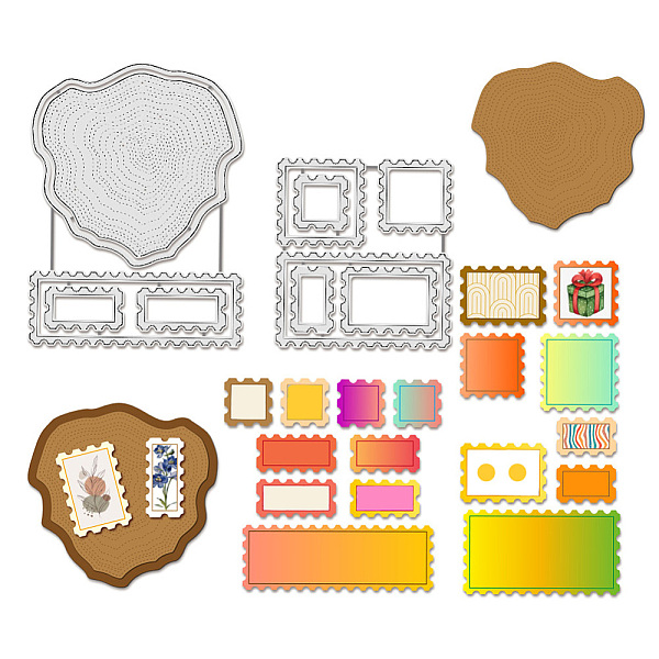 

PandaHall BENECREAT 2pcs Stamp Borders Cutting Dies, Vintage Lace Nesting Metal Stencils Edge Frame Decorative Embossing Stencils for...