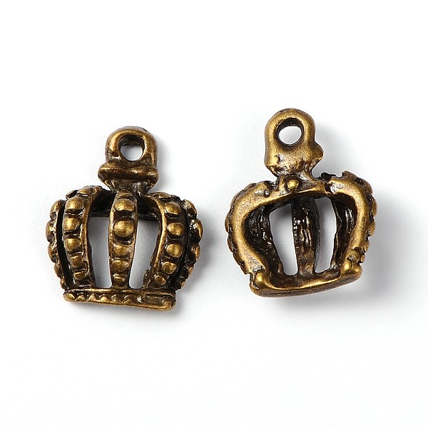 

PandaHall Tibetan Style Alloy Crown Charms, Cadmium Free & Nickel Free & Lead Free, Antique Bronze, 14x12x1mm, Hole: 1.5mm Alloy Crown