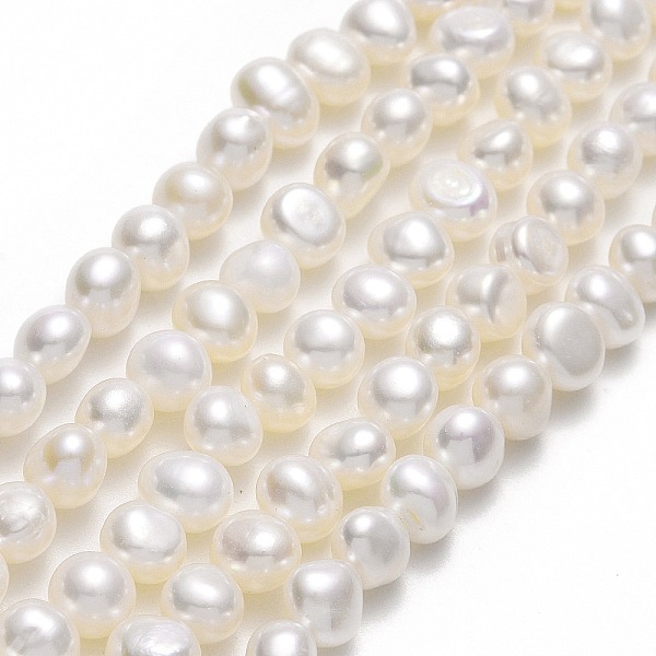 

PandaHall Natural Cultured Freshwater Pearl Beads Strands, Two Sides Polished, Linen, 5x5.5~6x4.5~5mm, Hole: 0.7mm, about 67pcs/strand..., Brown