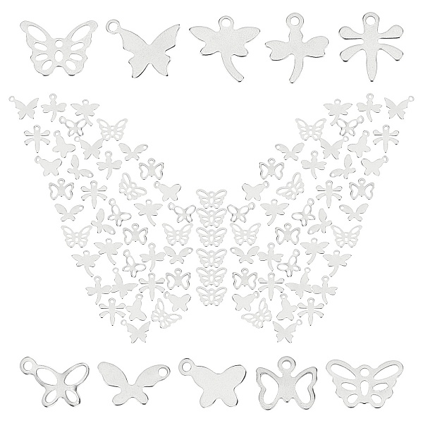 

PandaHall SUNNYCLUE 200Pcs 10 Styles 201 Stainless Steel Charms, Laser Cut, Stainless Steel Color, 20pcs/style 201 Stainless Steel Mixed...