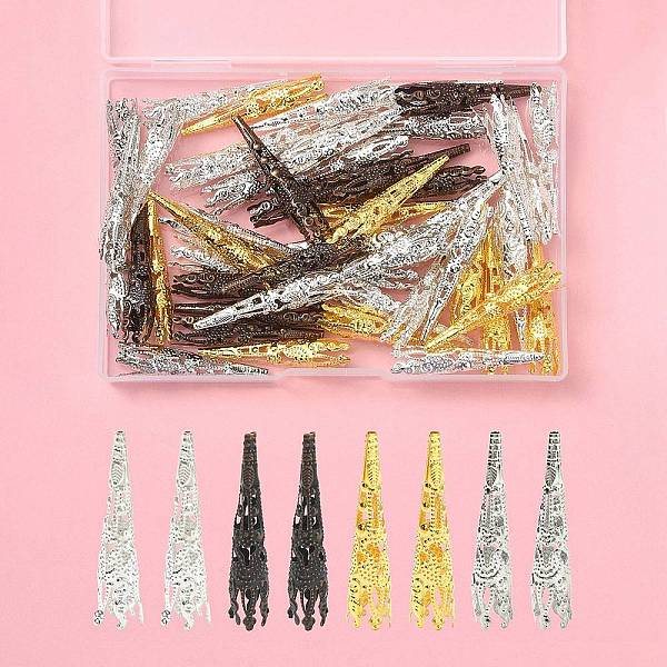 50Pcs 4 Colors Iron Bead Caps