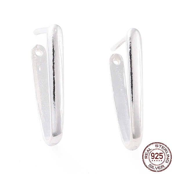 

PandaHall 925 Sterling Silver Ice Pick Pinch Bails, Silver, 18x2mm, Hole: 1mm, Pin: 1mm Sterling Silver