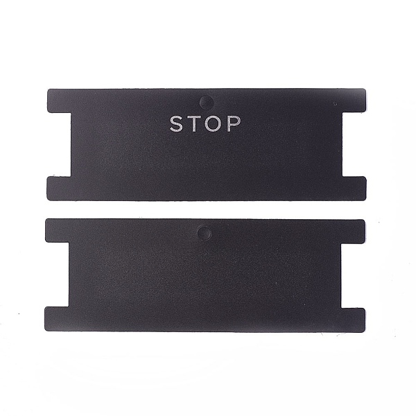 

PandaHall Plastic Display Cards, Rectangle, Black, 20x7x0.1cm Plastic Rectangle Black