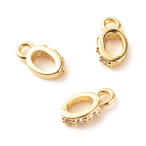 

PandaHall Brass Micro Pave Clear Cubic Zirconia Charms, Cadmium Free & Lead Free, Oval, Real 18K Gold Plated, 8.5x4.5x2mm, Hole: 1.4mm...