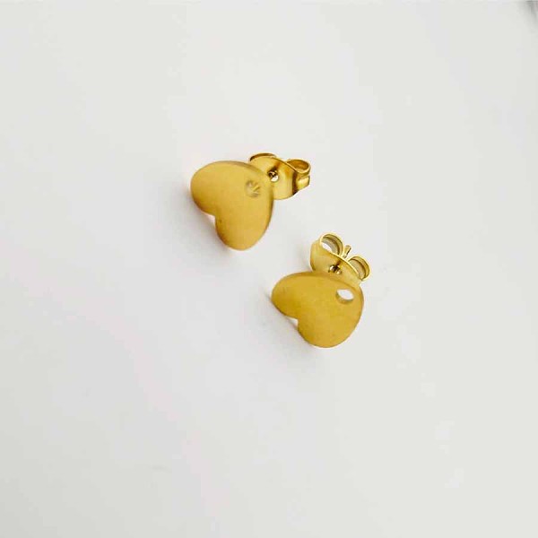 

PandaHall Stainless Steel Stud Earrings for Women, Heart Stainless Steel Heart