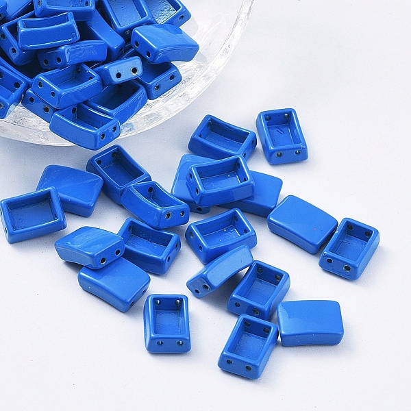 

PandaHall Spray Painted Alloy Multi-Strand Links, For Tile Elastic Bracelets Making, Rectangle, Blue, 11.3x8x4mm, Hole: 0.8mm Alloy...
