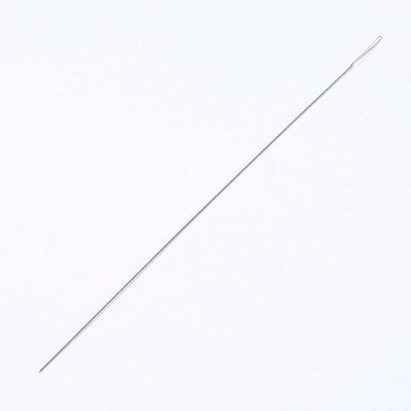 

PandaHall Iron Beading Needle, Twisted, Platinum, 10.8x0.03cm Iron