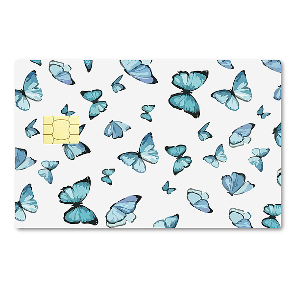 PandaHall CREATCABIN Card Skin Sticker Glitter Credit Debit Card Cover Sticker Butterfly Protecting Removable Decal Wrap Print Collage...
