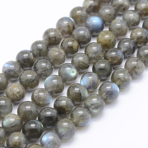 

PandaHall Natural Labradorite Beads Strands, Round, 8mm, Hole: 1mm, about 54pcs/strand, 15.7 inch(40cm) Labradorite Round