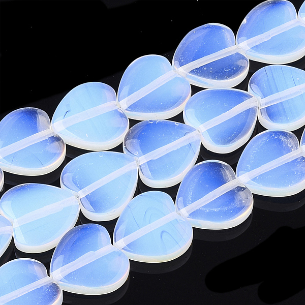 

PandaHall Opalite Beads Strands, Heart, 15.5x16x4.5mm, Hole: 1.2mm, about 24pcs/strand, 13.7 inch Opalite Heart