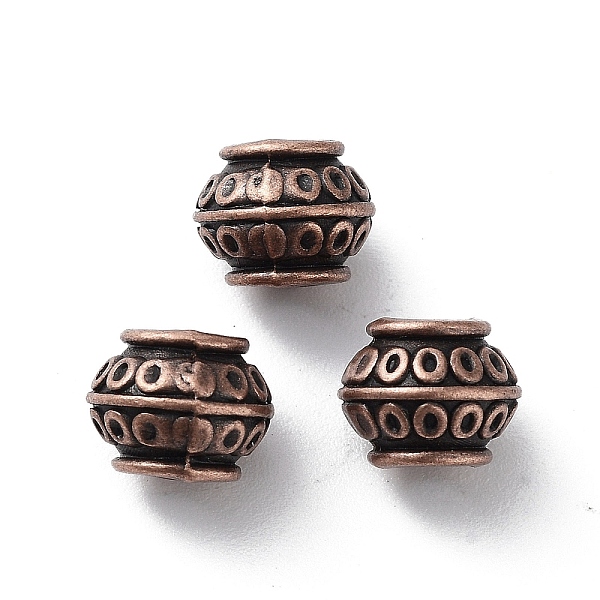 

PandaHall Tibetan Style Alloy Beads, Cadmium Free & Lead Free, Red Copper, 8.5x6.5mm, Hole: 3.5mm, about 917pcs/1000g Alloy Others