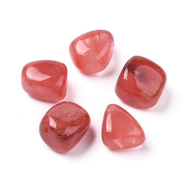 

PandaHall 5Pcs Cherry Quartz Glass Beads, Tumbled Stone, Vase Filler Gems, No Hole/Undrilled, Nuggets, 20~35x13~23x8~22mm Cherry Quartz...