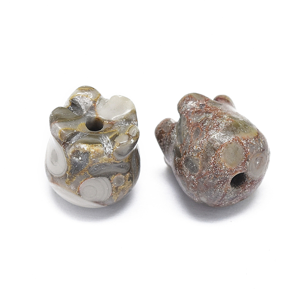 

PandaHall Natural Maifanite/Maifan Stone Gemstone Beads, Flower, 9~10x9~10.5mm, Hole: 1.4mm Maifanite Flower
