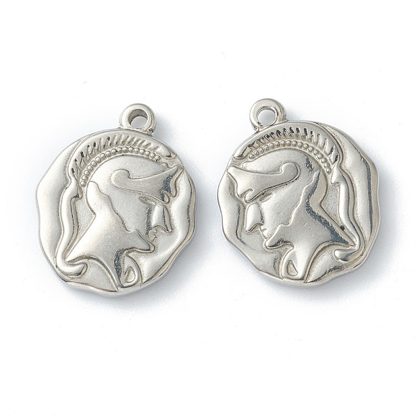 

PandaHall 304 Stainless Steel Pendants, Warrior, Stainless Steel Color, 23.5x19x3mm, Hole: 2mm 304 Stainless Steel Human