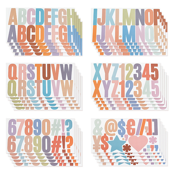 

PandaHall AHANDMAKER 24 Sheets 400pcs Large Letter & Number Stickers, 2.5 Inch Self Adhesive Letters Stickers Big Font Stickers for Sign...