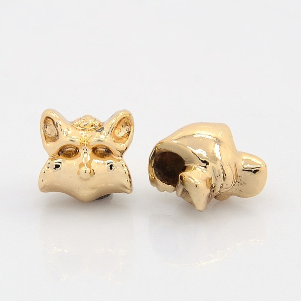 

PandaHall Light Gold Tone Alloy Kitten European Beads, Large Hole Beads, Cat, Long-Lasting Plated, Nickel Free & Lead Free, 13x13x10mm, Hole...
