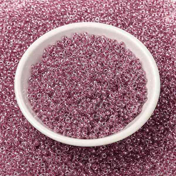 

PandaHall MIYUKI Round Rocailles Beads, Japanese Seed Beads, (RR1132) Inside Dyed Berry, 8/0, 3mm, Hole: 1mm, about 422~455pcs/bottle..., Pink