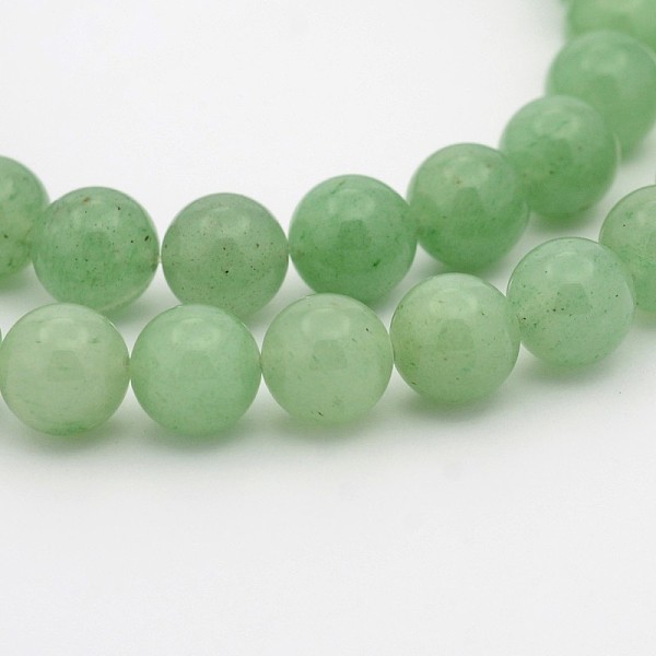 

PandaHall Natural Green Aventurine Round Bead Strands, 3mm, Hole: 0.6~0.7mm, about 135pcs/strand, 15.7 inch Green Aventurine Round