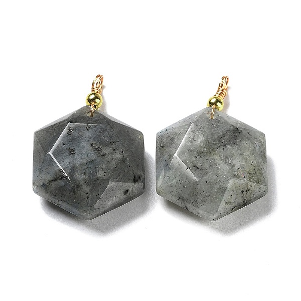 

PandaHall Natural Labradorite Pendants, with Rack Plating Golden Tone Brass Loops, Faceted Star, 39~40x25x8.5~10mm, Hole: 3mm Labradorite...