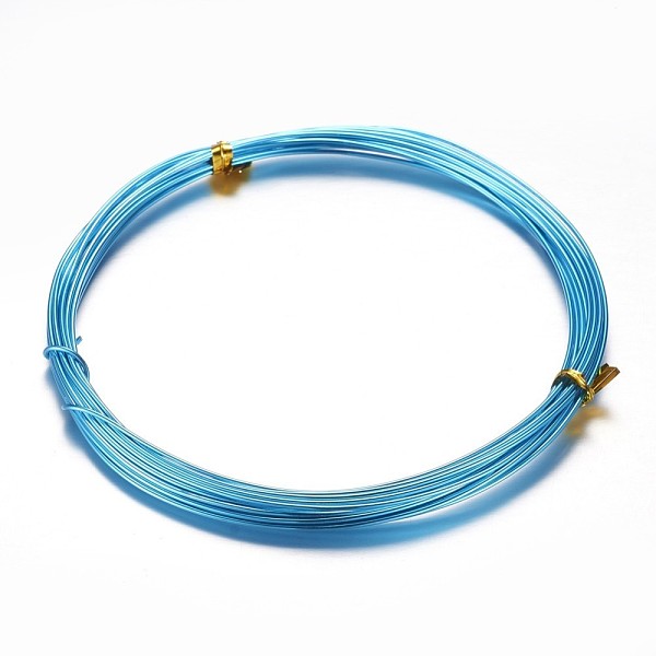 

PandaHall Round Aluminum Wire, Bendable Metal Craft Wire, for Beading Jewelry Craft Making, Deep Sky Blue, 18 Gauge, 1mm, about 32.8 Feet...