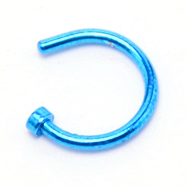 

PandaHall Nose Ring Hoop, 316L Surgical Stainless Steel Piercing Body Jewelry for Her, Deep Sky Blue, 10x9x2mm, Pin: 1mm 316L Surgical...