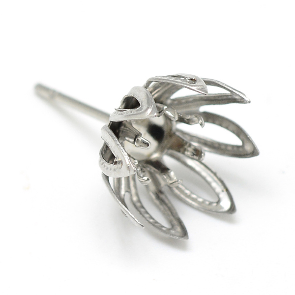 

PandaHall 304 Stainless Steel Stud Earring Settings, Flower, Stainless Steel Color, Tray: 4mm, 18x11mm, Pin: 0.8mm 304 Stainless Steel...