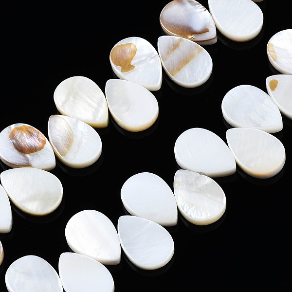 

PandaHall Natural Freshwater Shell Beads Strands, Teardrop, Seashell Color, 15x10x2mm, Hole: 1mm, about 48pcs/strand, 15~15.75 inch...