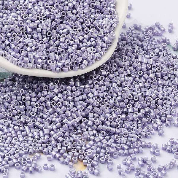 

PandaHall Baking Paint Glass Seed Beads, Cylinder, Lavender, 2x1.5mm, Hole: 1mm, about 50398pcs/pound Glass Purple