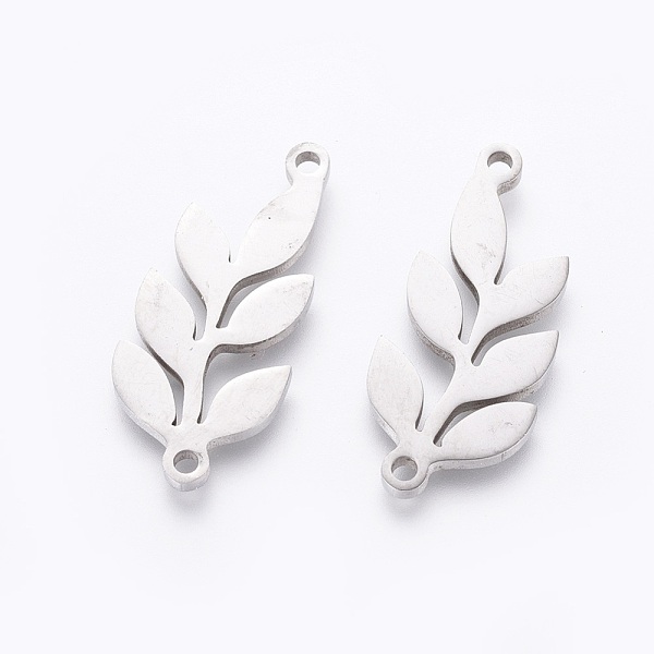 

PandaHall 201 Stainless Steel Links, Manual Polishing, Leaf, Stainless Steel Color, 22.5x10x1.5mm, Hole: 1.2mm 201 Stainless Steel Leaf