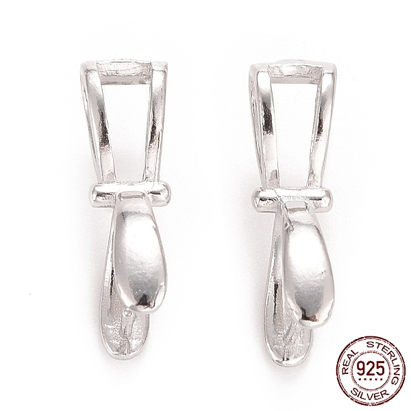 

PandaHall Rhodium Plated 925 Sterling Silver Ice Pick Pinch Bails, Platinum, 17x10x5mm, Hole: 5.5x2.5mm, Pin: 0.6mm Sterling Silver