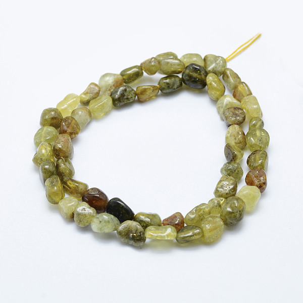 

PandaHall Natural Green Garnet Beads Strands, Andradite Beads, Tumbled Stone, Nuggets, 5x4mm, Hole: 1mm, 15.7 inch~15.9 inch(40~40.5cm)...