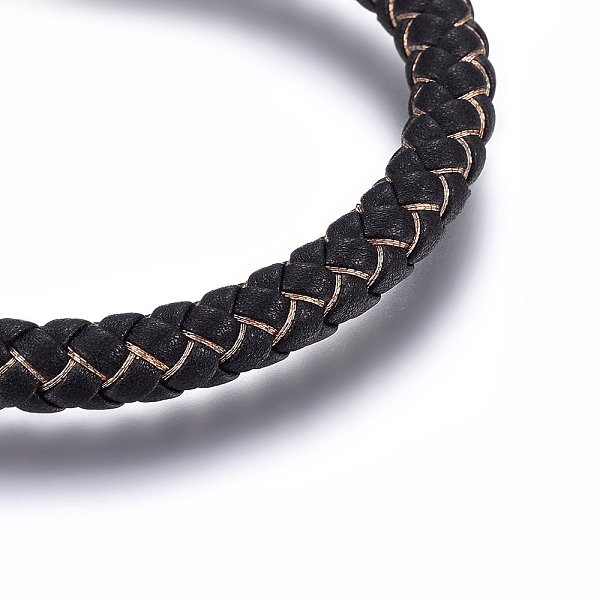 Geflochtenes Lederarmband Mit Magnetverschluss Für Männer Und Frauen