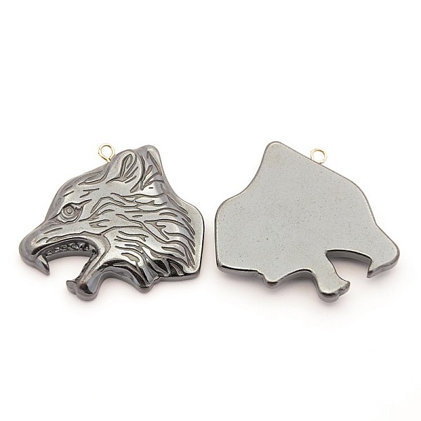 

PandaHall Non-magnetic Synthetic Hematite Pendants, Grade AA, with Brass Findings, Tiger Head, 33x37x5mm, Hole: 1.5mm Non-magnetic Hematite...