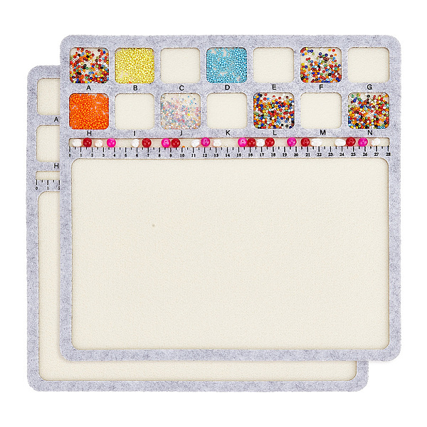 

PandaHall Felt Bead Design Boards, Square, Silver, 29.8x29.9x0.8cm Cloth Silver