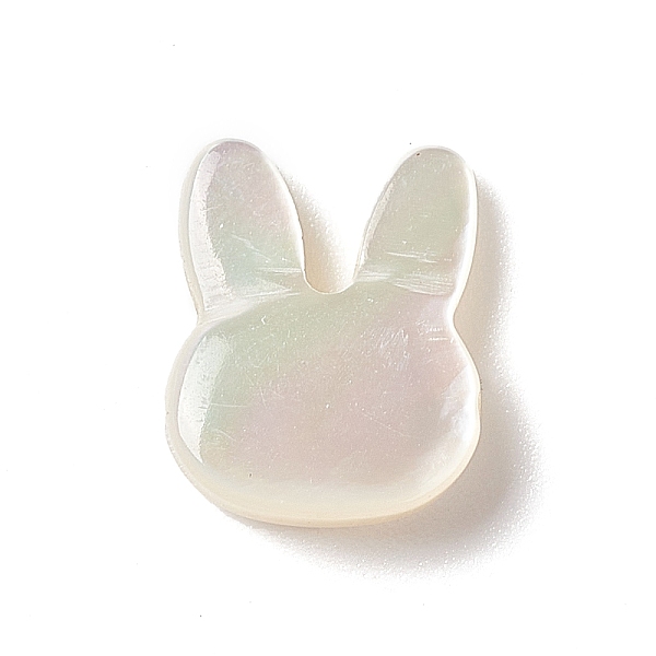 

PandaHall Natural White Shelll Beads, Sea Shell Beads, Horizontal Hole, Rabbit, 10.5x12x3mm, Hole: 0.8mm White Shell Rabbit