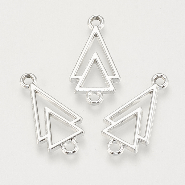 

PandaHall Alloy Links connectors, Triangle, Platinum, 24x12x1.5mm, Hole: 1.5mm Alloy Triangle