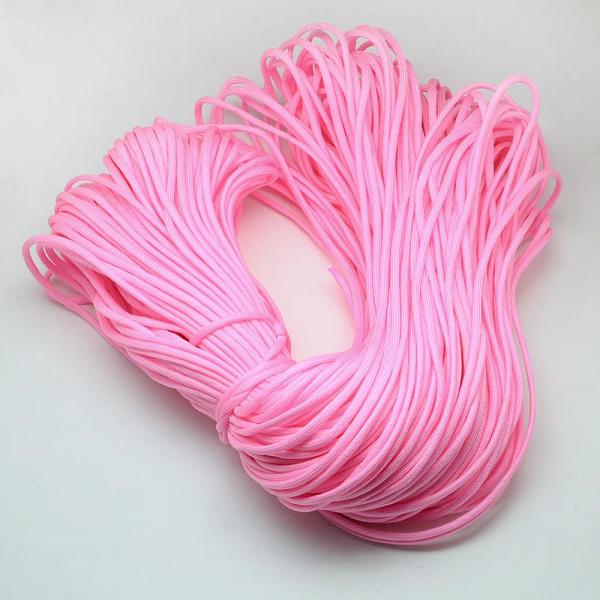 

PandaHall 7 Inner Cores Polyester & Spandex Cord Ropes, Solid Color, for Rope Bracelets Making, Pearl Pink, 4~5mm, about 109.36 yards...