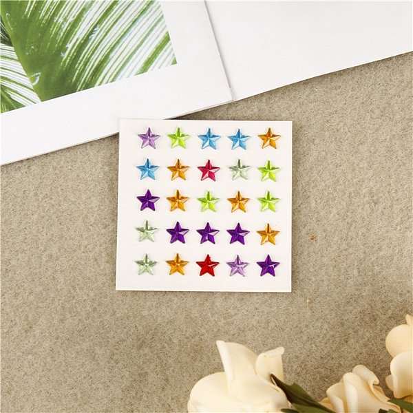 

PandaHall Self Adhesive Acrylic Rhinestone Stickers, for DIY Scrapbooking and Craft Decoration, Star, 10mm Acrylic Star
