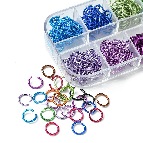 24 G Offene Biegeringe Aus Aluminium In 12 Farben Für Chainmaille-Webereien