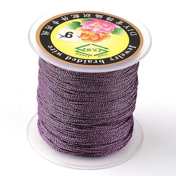 

PandaHall Round Metallic Thread, Embroidery Thread, 3-Ply, Indigo, 0.4mm, about 164.04 yards(150m)/roll Fibre Purple