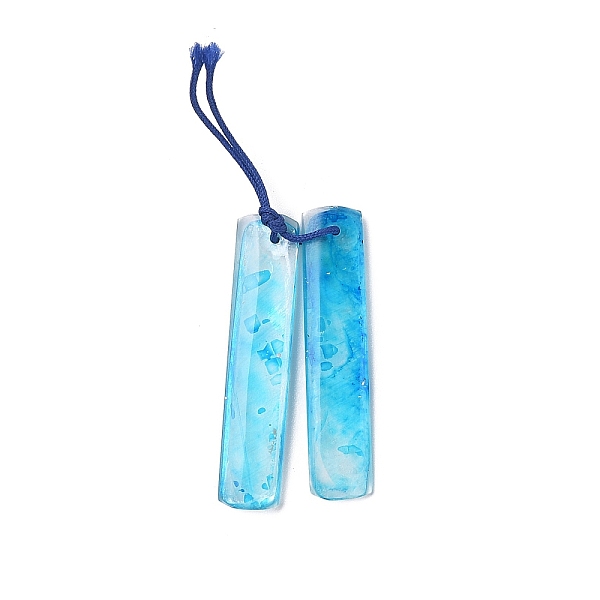 

PandaHall Natural Selenite Big Pendants, Dyed, Rectangle Charm, Light Sky Blue, 90mm Selenite Rectangle
