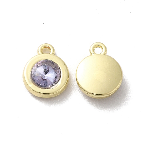 

PandaHall Alloy Pendant, with Glass, Light Gold, Lead Free & Cadmium Free, Falt Round Charm, Lavender, 12.5x10x4mm, Hole: 1.5mm Alloy+Glass..., Purple