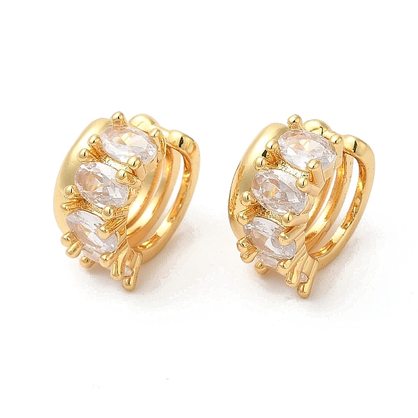 

PandaHall Real 16K Gold Plated Brass Cuff Earrings with Rhinestone for Women, Crystal, 15x16x9mm Rhinestone Clear