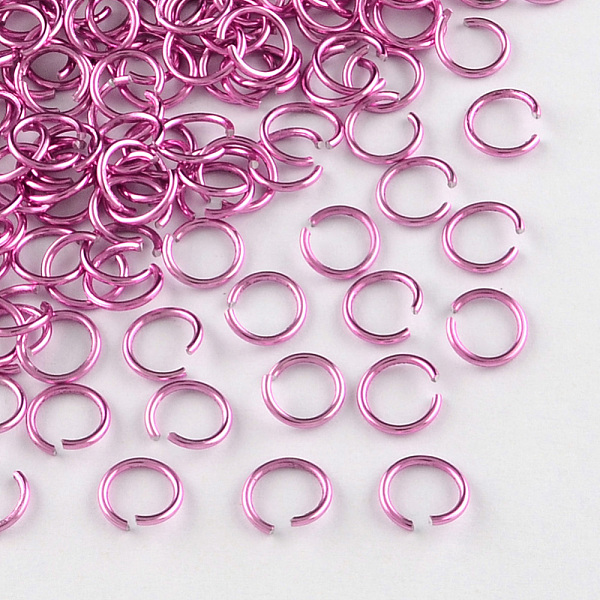 

PandaHall Aluminum Wire Open Jump Rings, Hot Pink, 18 Gauge, 8x1.0mm, about 792pcs/44g Aluminum