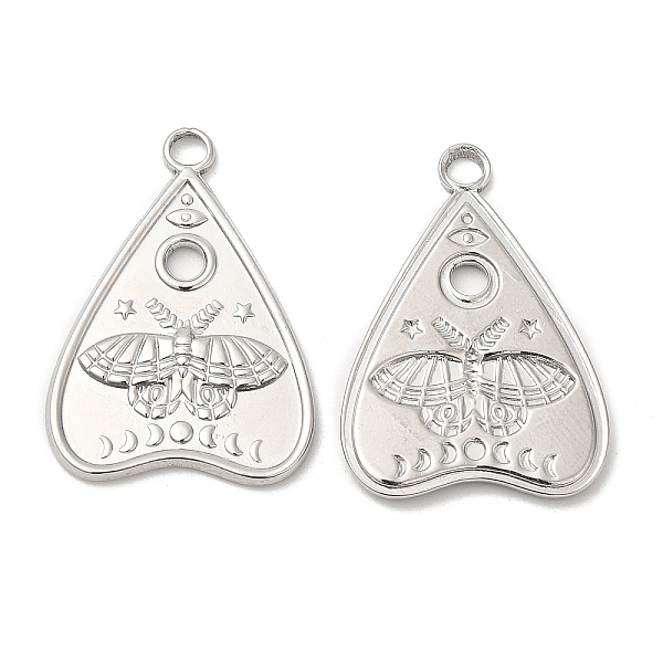 

PandaHall 304 Stainless Steel Pendants, Talking Boards with Moth Charm, Stainless Steel Color, 28x20x2mm, Hole: 3mm 304 Stainless Steel...
