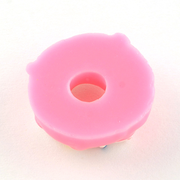 

PandaHall Resin Cabochons, Donut, Hot Pink, 22~22.5x7.5~8mm Resin Donut Pink