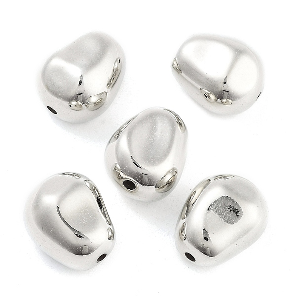 

PandaHall CCB Plastic Beads, Oval, Platinum, 15x12x10mm, Hole: 2mm, 420pcs/500g Plastic Oval