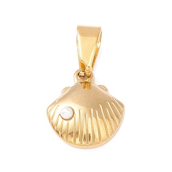 

PandaHall Vacuum Plating 304 Stainless Steel Charms, Shell Pearl Bead, Shell, Golden, 11x10x2.5mm, Hole: 6x3mm 304 Stainless Steel Shell...