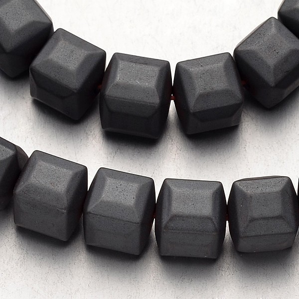 

PandaHall Non-magnetic Synthetic Hematite Bead Strands, Frosted, Cube, Original Color, 8x8x8mm, Hole: 1mm, about 51pcs/strand, 15.7 inch...